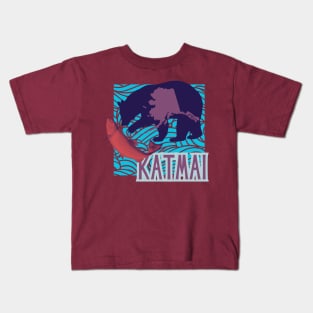 Katmai National Park, Alaska. Home of the Very Fattest Bears. Kids T-Shirt